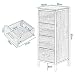 EUGAD Badezimmerschrank, Badschrank, Kommode mit 4 Schubladen, Beistellschrank, Schrank für Badezimmer, Wohnzimmer, Schlafzimmer, Küche, Flur, aus Metall + Holzwerkstoff, 30x82x30 cm