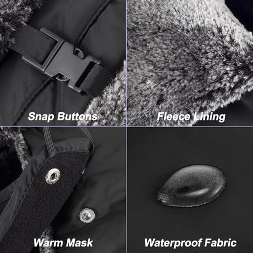 Image of mysuntown Winter Hats for Women Men Trapper Ushanka Hat with Ear Flaps
