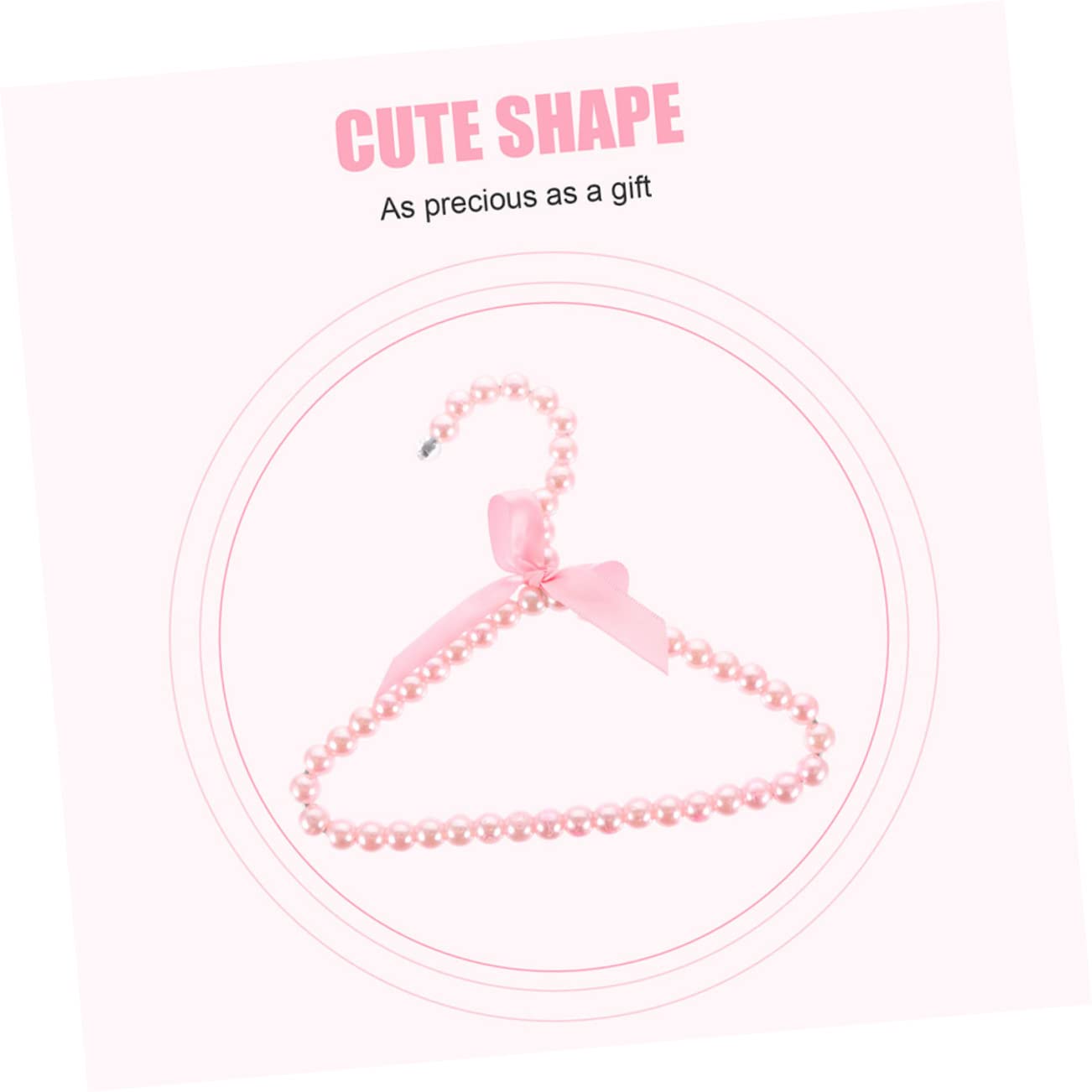 Cabilock 5pcs Small Pearl Hangers Non Slip Clothes Hangers for Closet Clothing Organizers Decorative Design for Pet Clothes