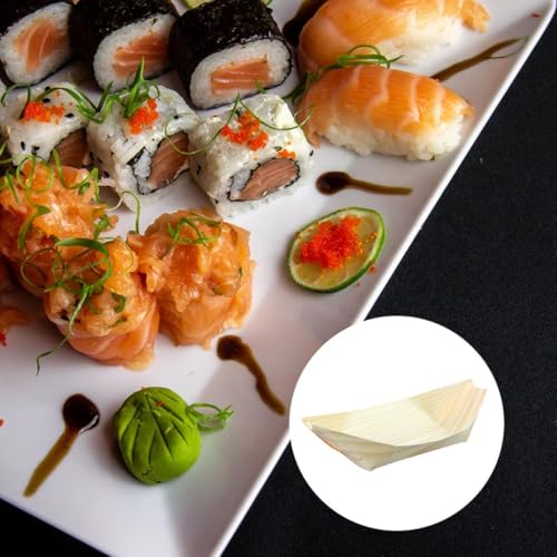 Bandejas desechables de madera para sushi 100 unidades miniatura 7