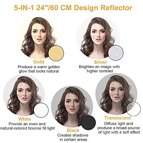 Image of Softbox Lighting Kit with 60 cm Reflector Professional Continuous Studio Photography Equipment with 2 95W Bulbs 5500K for Filming Portrait Product Shooting Photography Video