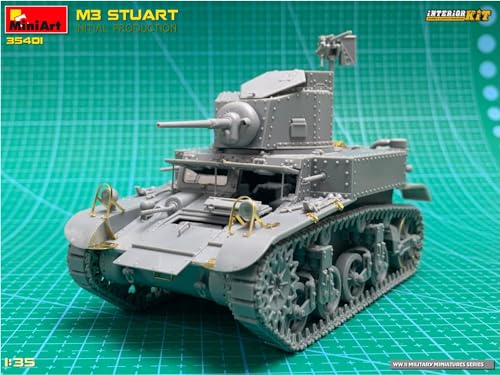 Miniart 1:35 - M3 Stuart Initial Prod, Interior Kit, Molded Color, Klein (ca. 10-15 cm) - Image 2