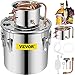 VEVOR Destilador de Vino, 38,5L 35x40cm Equipo para Destilación de Agua, Acero Inoxidable Destilador de Bebida con Termómetro para Destilar Vino de Frutas, Agua, Brandy y Extracción de Plantas