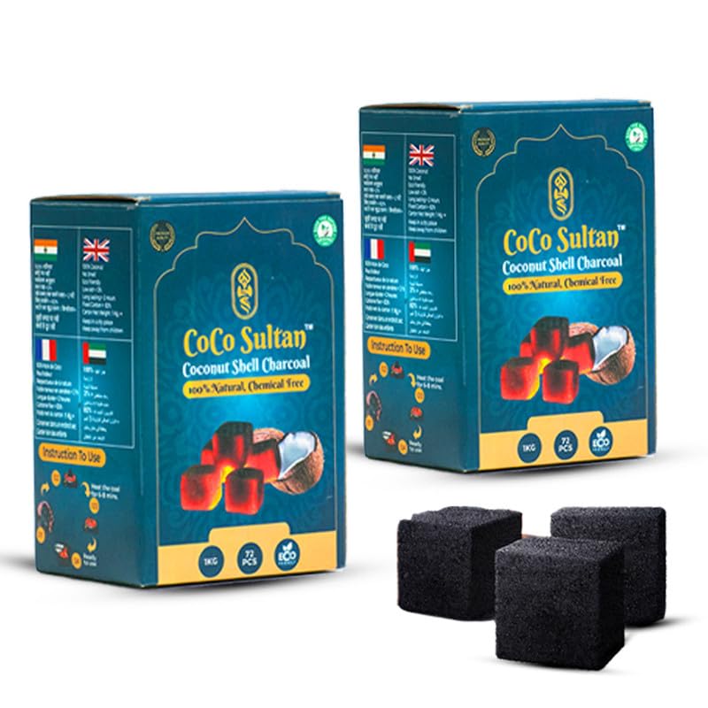 Coco Sultan Coconut Shell Charcoal Multipurpose 250gm [Pack of 2]
