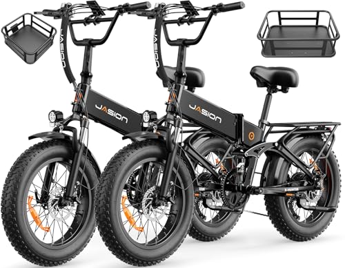 Image of Jasion X Hunter /PRO Electric Bike for Adults,1800W /1400W Peak 20''Fat Tire Foldable Ebike,Folding E Bike Up to 80 /70 Miles Range,720 /624WH Removable Battery,30 MPH E Bike,Certified by UL2849