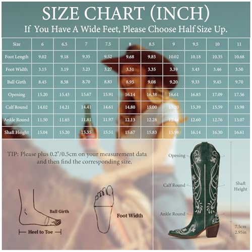 Image of wetkiss Knee High Cowboy Boots for Women, Stable and Comfortable | Western Style,Cowgirl Boots,Versatile,Pull On,Various Occasions,Non-slip Sole,Bohemian Rural Style