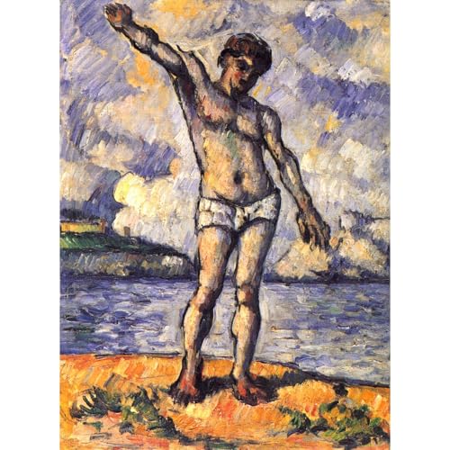 Toile Cezanne Nageur aux bras tendus grand format 76,2 x 101,6 cm