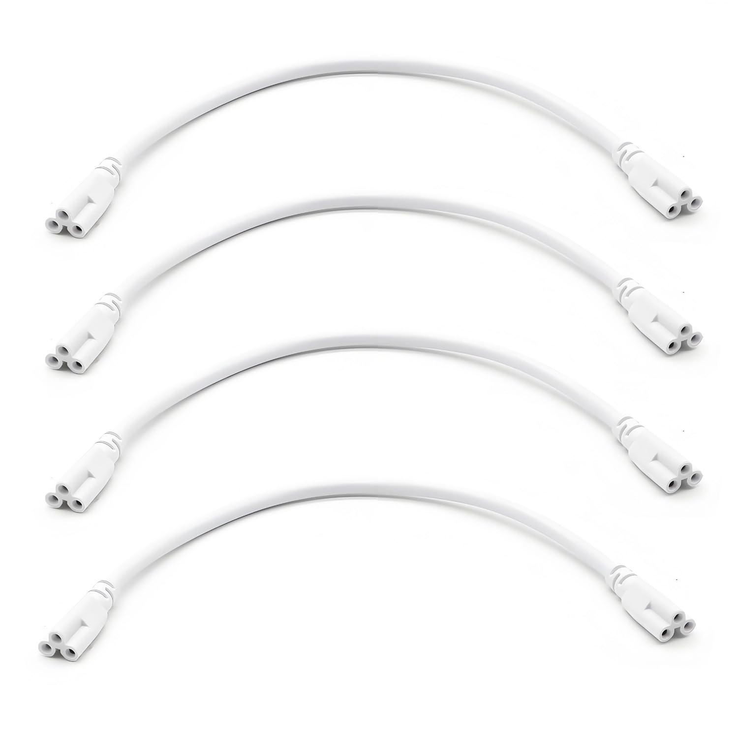 1FT 12 inch T5 T8 LED Tube Light Fixture - Linkable Cords, Double End Connector Cable, Power Extension Wire for LED Integrated Single Fixture, Shop,