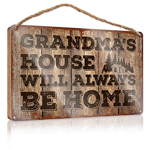 RLVH Letrero de madera para escritorio con texto en inglés 'Grandmas 'S House Will Always Be Home' (20 x 30 cm)
