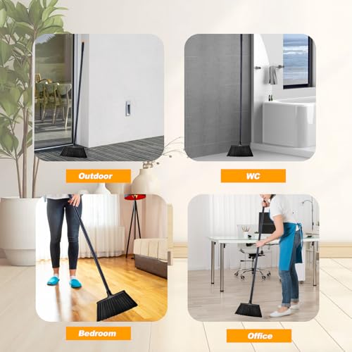 Xifando 137,2 cm Langer Haushaltsbesen mit Eisenstiel – Verstellbarer, robuster Besen für Innen- und Außenreinigung, geeignet für Häuser, Garagen, Küchen, Badezimmer, Einkaufszentren, Büros und Höfe – Bild 8