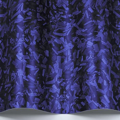 Image of Lypumso Forged Carbon Fiber Vinyl Wrap, Matte Blue Vinyl Film Roll with Bubble Free Air Release Technology, Premium Self Adhesive Automotive DIY Sticker for Car Interior Exterior (1ft x 5ft)