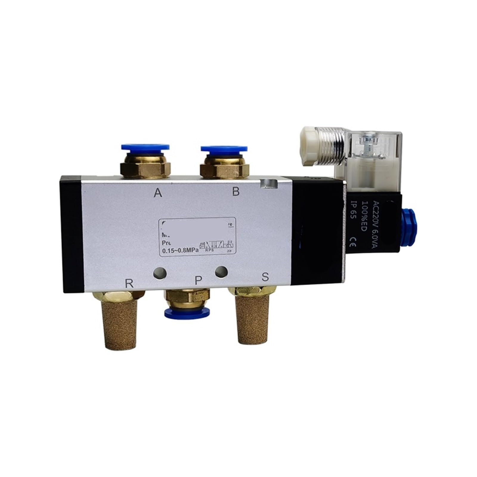 Électrovanne pneumatique 4V410-15 pour réparer un circuit d'air 5 voies AC 220V raccords 12mm