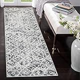 Wonnitar Moroccan Washable Runner Rug - Grey 2x7 Hallway Rug Runner Non-Slip Bathroom Mat Distressed