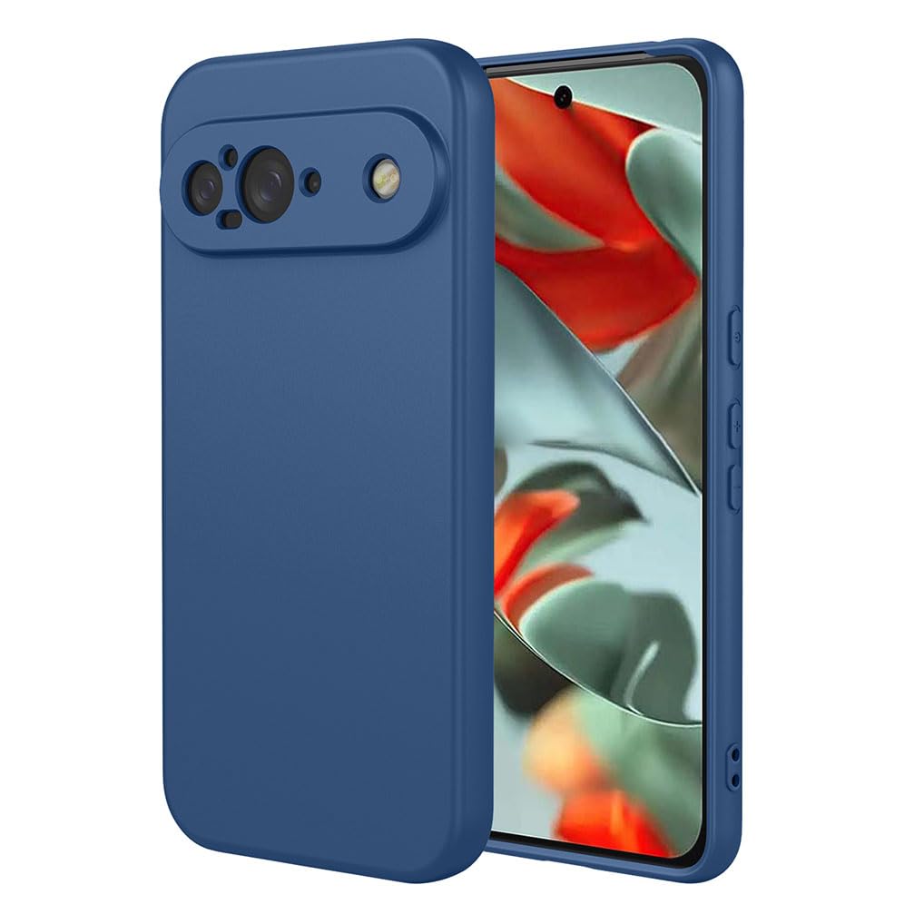BOKYAS Cover per Google Pixel 10/Pixel 10 Pro - Custodia in Silicone Cristallino, Custodia Anti Ingiallimento con Antiurto, Anti-Graffio e Retro Rigida in PC, Nero