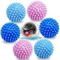 qingmeng 6 Stück Waschbälle, Trockner Bälle für Trockner Trocknerbälle Daunen für Daunenjacken Wäschetrockner Trockner Ball Trocknerball Tennisbälle Waschmaschine Daunen Waschbälle für Waschmaschine