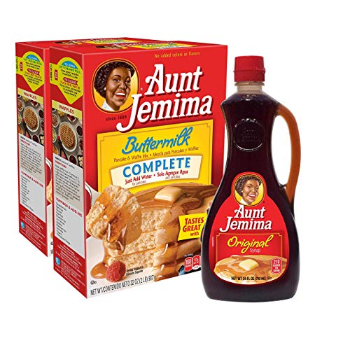 Aunt Jemima Syrup & Pancake Mix Combo Pack, 2 2lb Buttermilk Mixes, 1 24oz Original Syrup (Packaging May Vary) Pack of 10