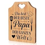 COSBERY Vatertagsgeschenk für Papa, Bester Papa Geschenk für Geburtstag Weihnachten Vatertag, 100% Bambus Schneidebrett, Maße: 31 x 22 x 1.2 cm, Vater Geburtstagsgeschenk, Geschenk Vatertag