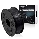 SUNLU PLA Plus 3D Printer Filament - 1.75mm PLA+ Filament, Dimensional Accuracy +/- 0.02 mm, 1KG(2.2LBS) Spool, Black