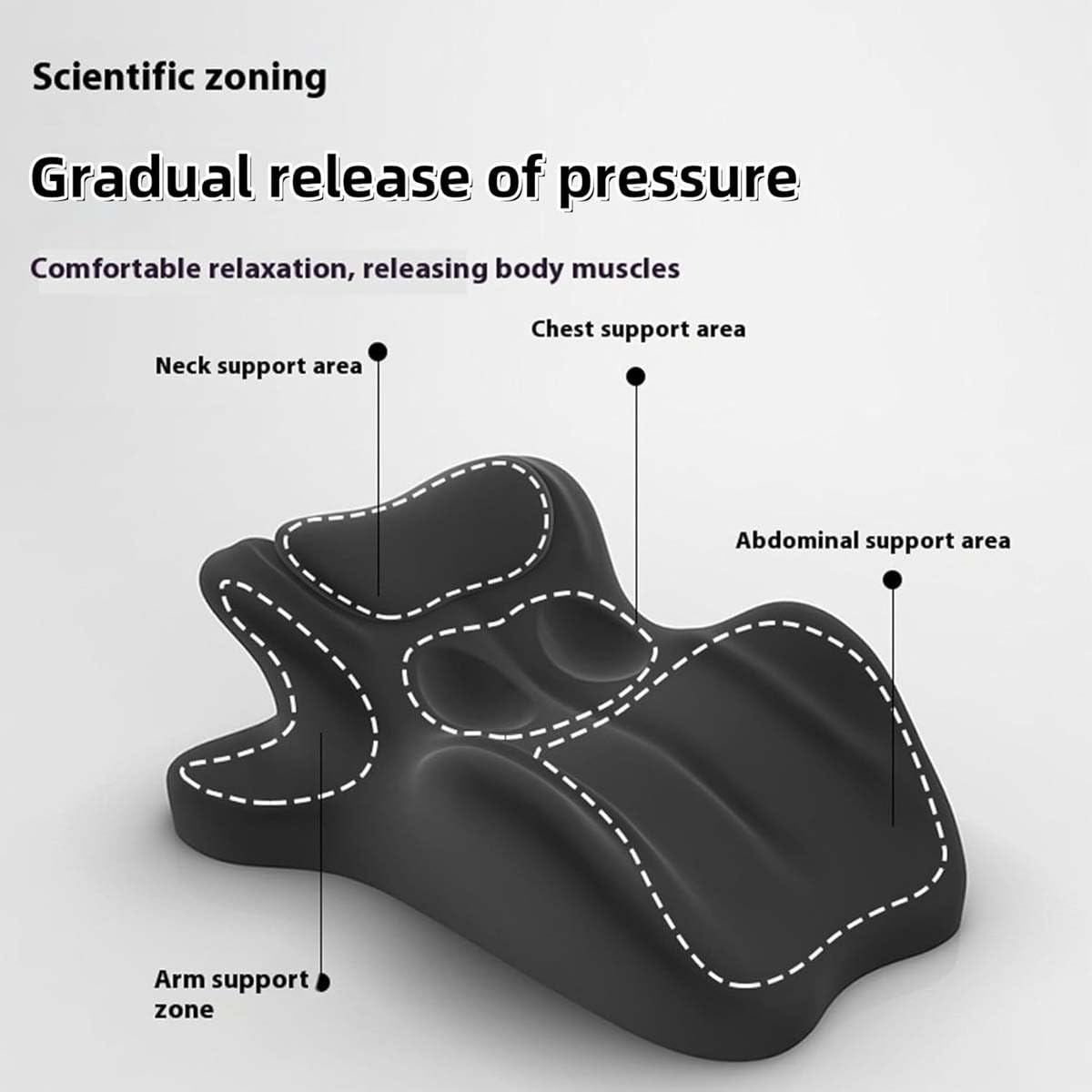 Genérico Sleeping Ergonomic 27° Angle Memory Foam Wedge Pillow,Waterproof & Portable,Multi-Functional Lounger Cushion,Lumbar Neck Support Pillow For Home Bedroom. (Gray, 59 * 46 * 42)