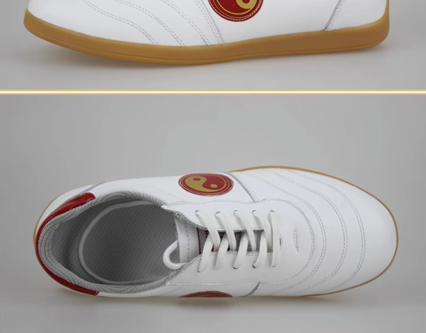 Unisex Tai Chi Martial Arts Shoe Soft Cowhide Sole Genuine Leather Sneakers Wushu Kungfu Exercise Shoes for Men and Women AM018