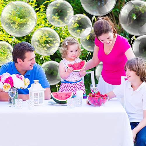 Image of 50 Pcs Clear Bubble Bobo Balloons Burbuja Transparent Clear Balloons for Christmas Wedding Birthday Indoor Outdoor Party Decoration(8 Inch, 10 Inch, 12 Inch)