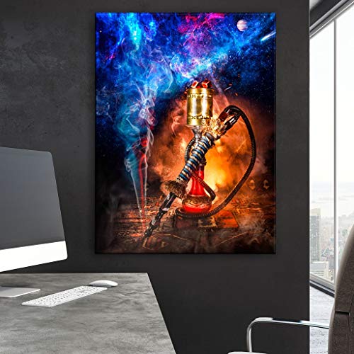 DotComCanvas® XXL Shisha-Bar-Wandbild für Erfolg | Leinwand direkt Aufhangbereit Shisha Galaxy (40 X 30 cm) – Bild 6