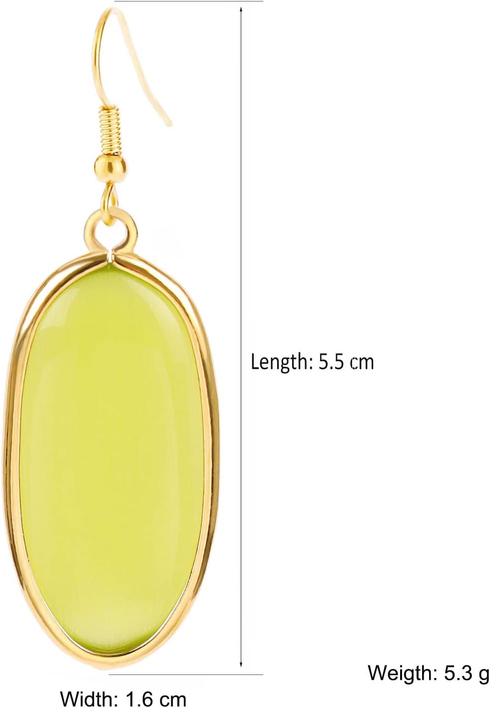 Natural Crystal Healing Stone Drop Dangle Earrings for Women - Image 4