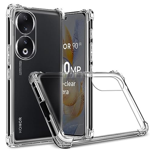 gueche Case for Honor 90 Crystal Clear Shockproof Phone Cover Soft TPU Protective Ultra thin Slim Fit Smartphone Case For Honor 90 Cases Coque funda Hülle 6.7-Inch