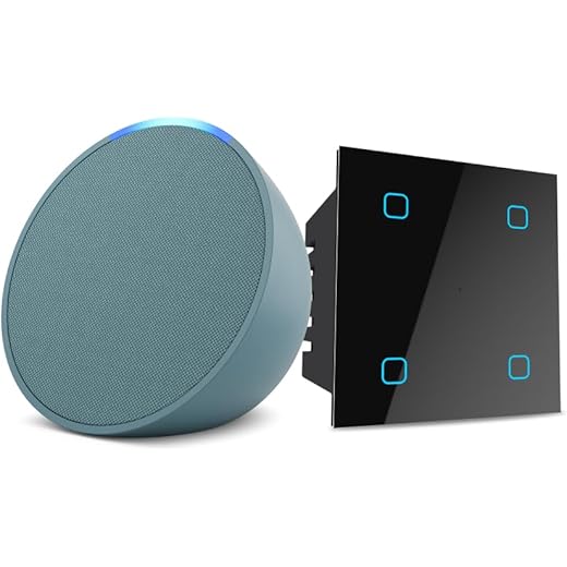 Amazon Echo Pop Green Combo with HomeMate Wi Fi Smart 4 Ga