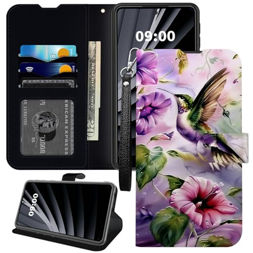 BWEGRHE Funda tipo cartera para chile picante Serrano 3 A95B A95C A95J, piel sintética con funda interior de TPU para teléfono, con hebilla magnética, función atril y correa para la muñeca