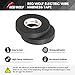 RED WOLF Wire Loom Harness Cloth Tape Electric Self-Adhesive Fabric Tape High Temp for Automobile Electrical Harness Wrap Noise Damping Protection Insulation Cable Fixed 2 Rolls Black 3/5 Inch x 50FT