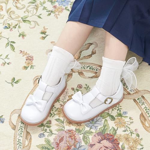 Image of Flaryzone Toddler Little Girl Mary Jane School Uniform Oxfords Flat Dress Shoes