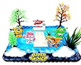 Super Hero Planes and Helicopter Cake Topper Set Featuring Jett, Dizzy, Donnie, Mira and Friends with Themed Accessories (Unique Design)
