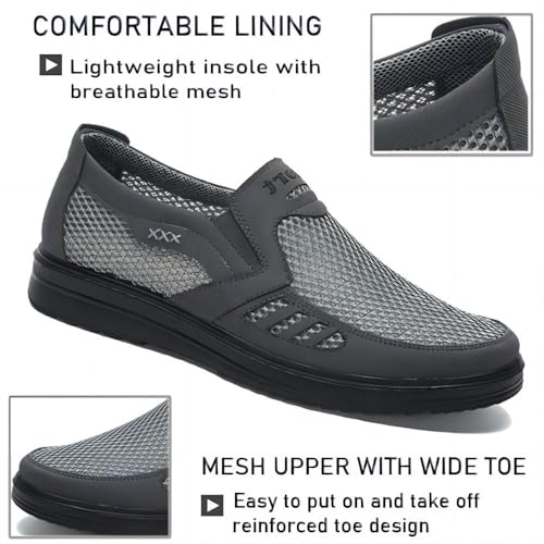 Mens Casual Loafers Lightweight Mesh Summer Comfort Breathable Non-Slip Walking Outdoor Driving Soft Flats Shoes3