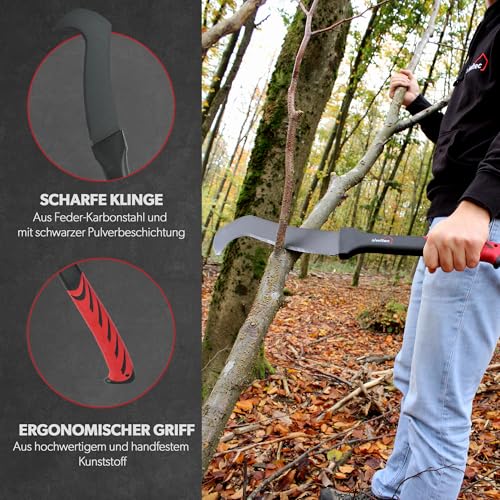 siwitec Machete, Feder-Karbonstahl-Klinge, Kunststoffgriff, Garten Werkzeug Machete, Machete für Garten und Wald – Bild 6