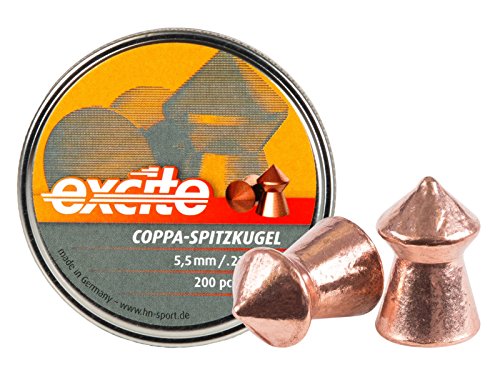 Excite Coppa-Spitzkugel .177/4.50 Air Gun Pellets L189, Copper, 177mm