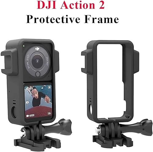Miniatura 2 de DJI Osmo Action 2 - Marco protector con base de zapata caliente – Funda de protección contra el polvo anticaída y kits de protector de pantalla para