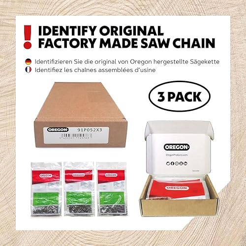 Oregon 3-Pack Chainsaw Chain 3/8" LP Pitch, .050" (1.3 mm) Gauge for 16" (40cm) Bar, 56 Drive Links – Low-kickback Replacement Saw Chain, Fits Titan, Ryobi, Black & Decker, Dolmar and more (91P056X3) 5 Oregon 3-Pack Chainsaw Chain 3/8" LP Pitch, .050" (1.3 mm) Gauge for 16" (40cm) Bar, 56 Drive Links – Low-kickback Replacement Saw Chain, Fits Titan, Ryobi, Black & Decker, Dolmar and more (91P056X3) - Image 5