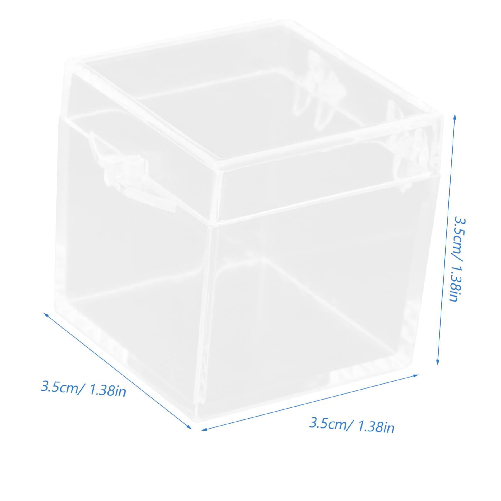 SOLUSTRE 12pcs Plastic Display Box Mini Mineral Showcase Showcase Cube for Jewelry Watch Crystal Collection