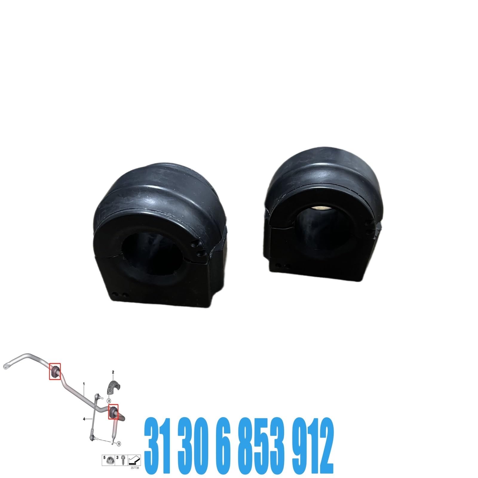 stabilizujące Stabilizator Pasuje do Bmw F45 F46 X1 F48 Clubman F54 2 szt. tulei stabilizatora przedniego. 31306853912 31356788710
