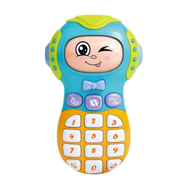 SAJANIExpression Mobile Phone Toy - Toy Phone with Light & Sound, 3 Mode Face Changing Baby Phone for Toddlers & Kids, Phone Toy for Kids - Random Color,Plastic,Multi Color, ( Pack of 1 )
