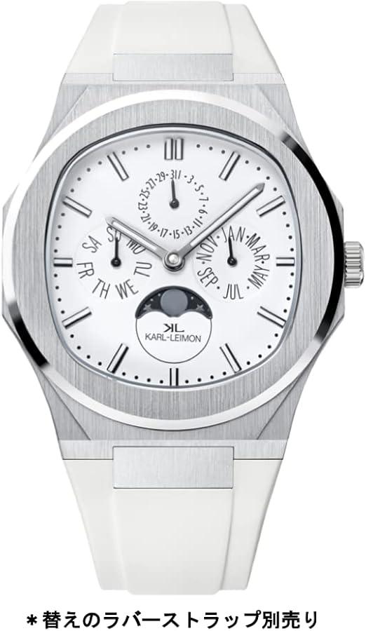 美品　カルレイモン マジェスティ 腕時計 メンズ ホワイト Amazon | [カルレイモン] KARL LEIMON メンズ 腕時計 ( マジェスティ