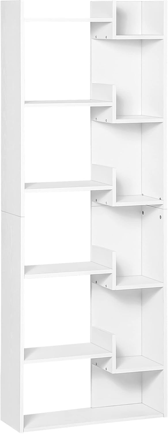 6Tier Tall Bookshelf, Modern Bookcase, Floor Standing Shelving