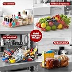 KICHLY Organizador Nevera latas (Pack de 2) – Apilable y Ahorra Espacio – Dispensador de Latas de Refresco para Despensa, Nevera, Congelador & Lavadero (Claro)