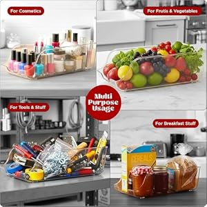 KICHLY Organizador Nevera latas (Pack de 2) – Apilable y Ahorra Espacio – Dispensador de Latas de Refresco para Despensa, Nevera, Congelador & Lavadero (Claro)