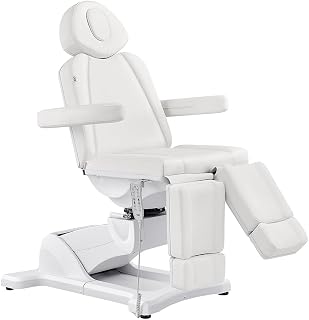 Dir Full Electrical Medical Aesthetic Chair, Podiatry, Dental, Facial Beauty Bed with Split Leg Libra, White