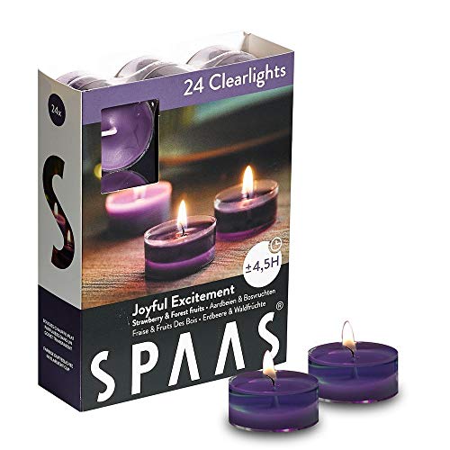 Spaas 24 Luces perfumadas, Velas de té en Taza Transparente, ±...