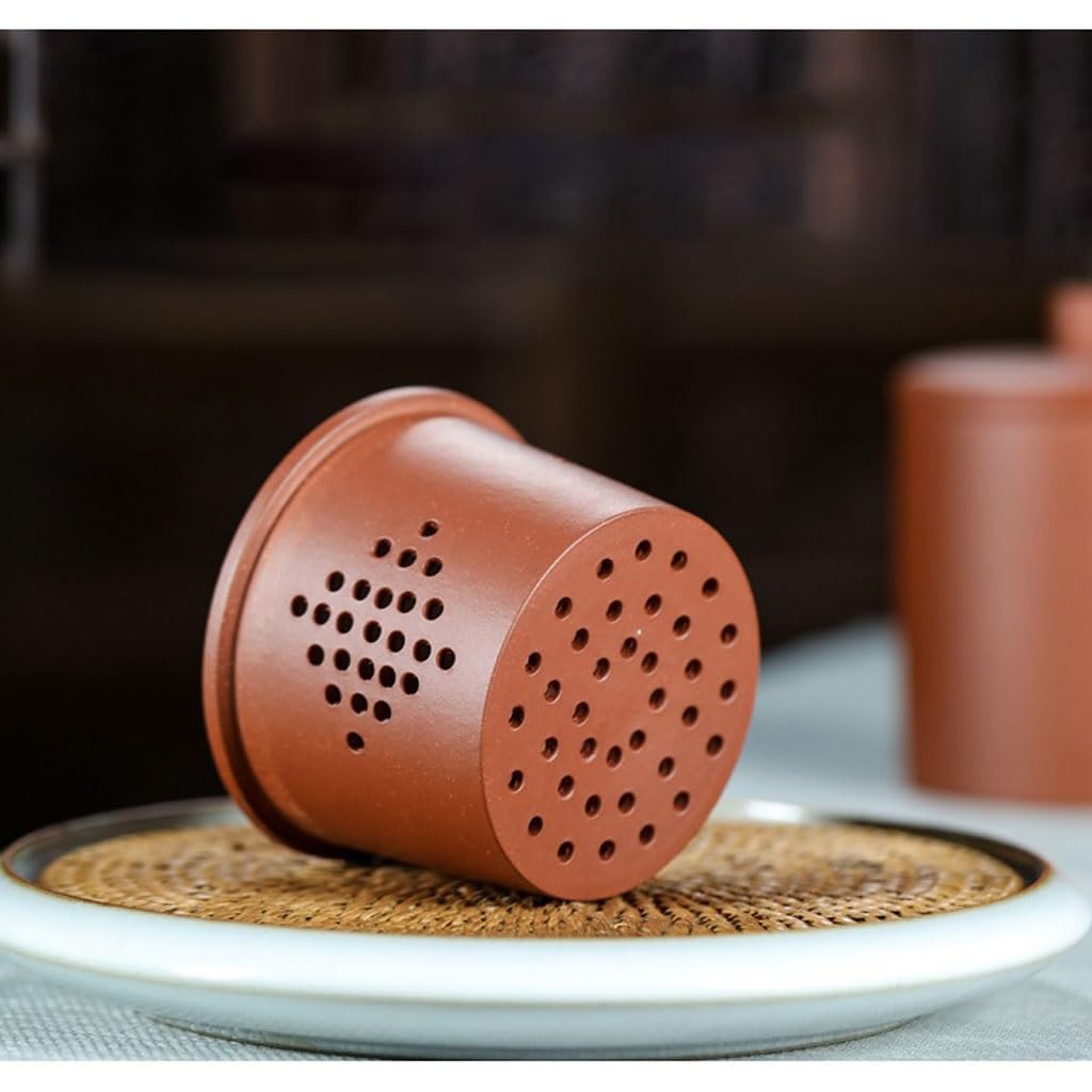 Tasse à thé Service à thé ménager 380 ML, Tasse de Sable Violet Faite à la Main avec Filtre à Doublure, Tasse d'infusion de thé Tasses à thé réutilisables