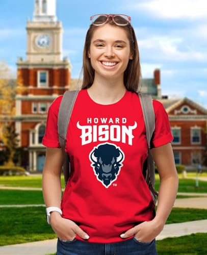 NCAA Officially Licensed Apparel Howard Bison Gameday University Collegiate Icon Unisex TDYHOW1 T-Shirt Howard02T Red X-Large - Image 3