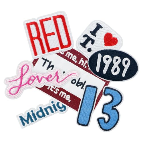8 PCS Music Singer Embroidered Iron on Patches Pop Musicians Singer Embroidered Iron on Patches Sew on Applique Embroidery Repair Patch DIY Craft Accessories for Music Fans